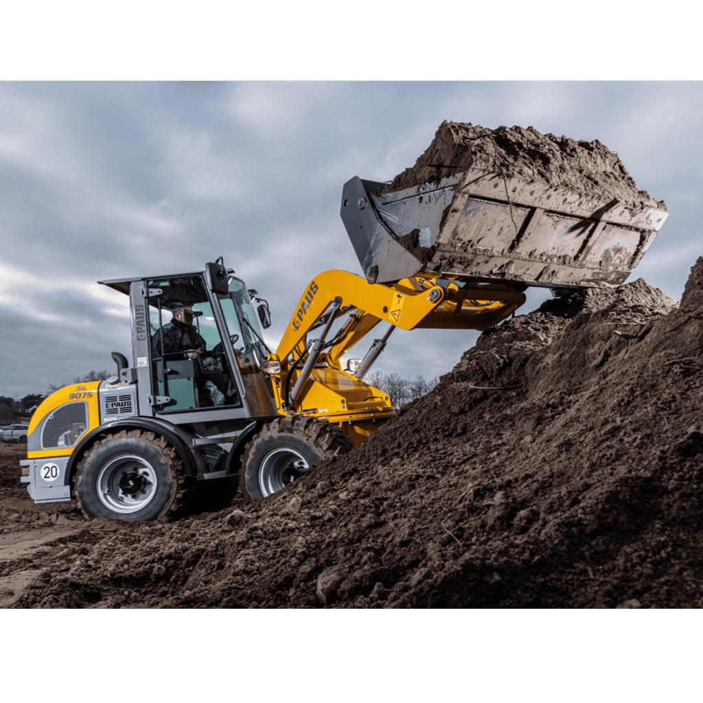 Grote wheel loader van Geert-Jan de Kok B.V. voor grondverzet en bouwprojecten.