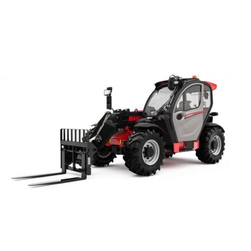 Compacte compactlader met voorlader, ideaal voor tuin- en hovenierswerkzaamheden.