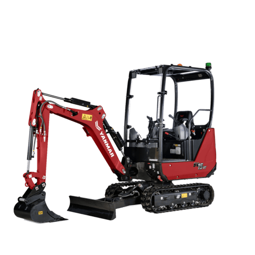 Compact mini graafmachine Yanmar S15VT voor bouw en tuinprojecten.
