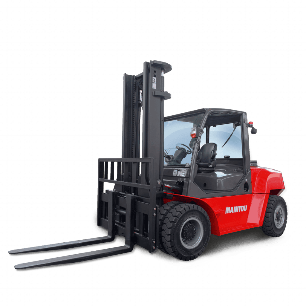 Heftruck van Manitou voor logistieke en opslagoplossingen, sterk en betrouwbaar.