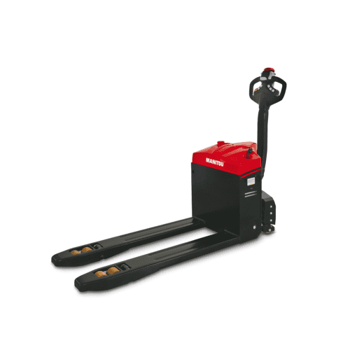 Robuuste elektrische palletwagen voor efficiënt heftruckgebruik in magazijnen.