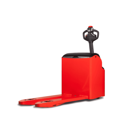 Steekwagen met elektrische besturing voor logistieke en magazijnoverbrengingen.