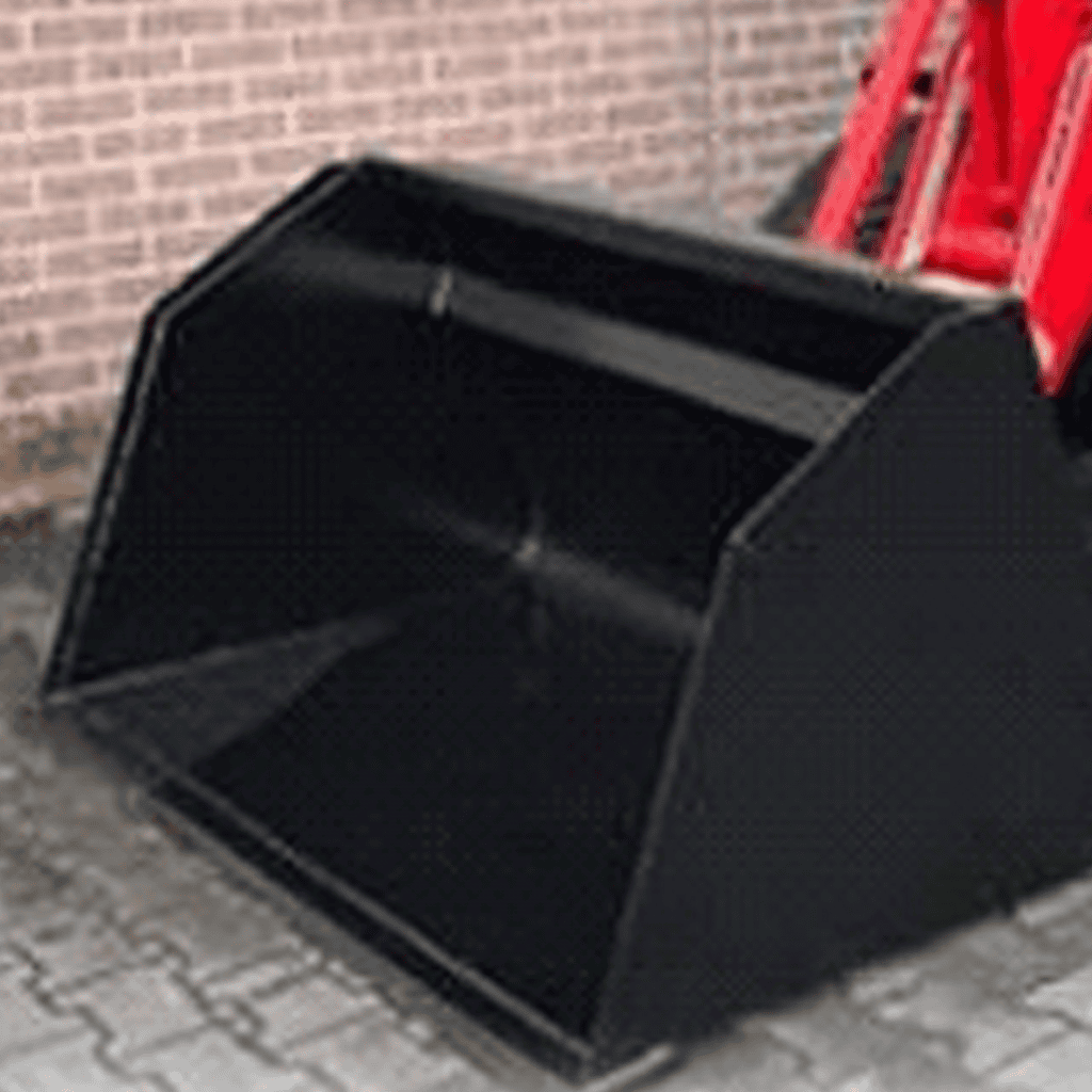 Zuigbak van zwart metaal voor recycling- en afvalverwerking.