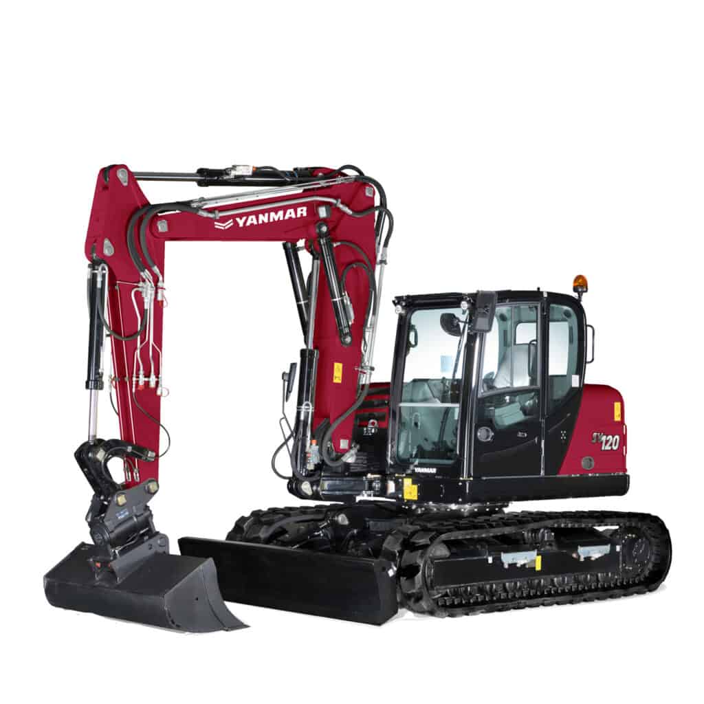 Compacte minigraver Yanmar SV120 voor grond- en bouwwerkzaamheden.