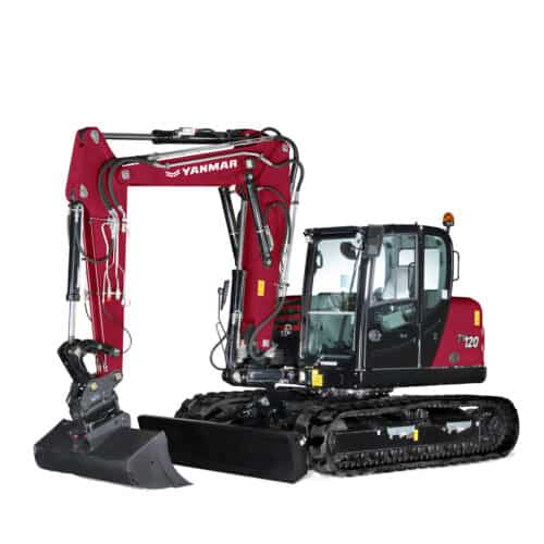 Compacte minigraver Yanmar SV120 voor grond- en bouwwerkzaamheden.
