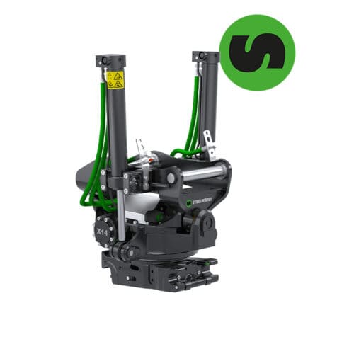 Kunststof robotarm voor constructie- en montagewerkzaamheden, merk Steelwrist.