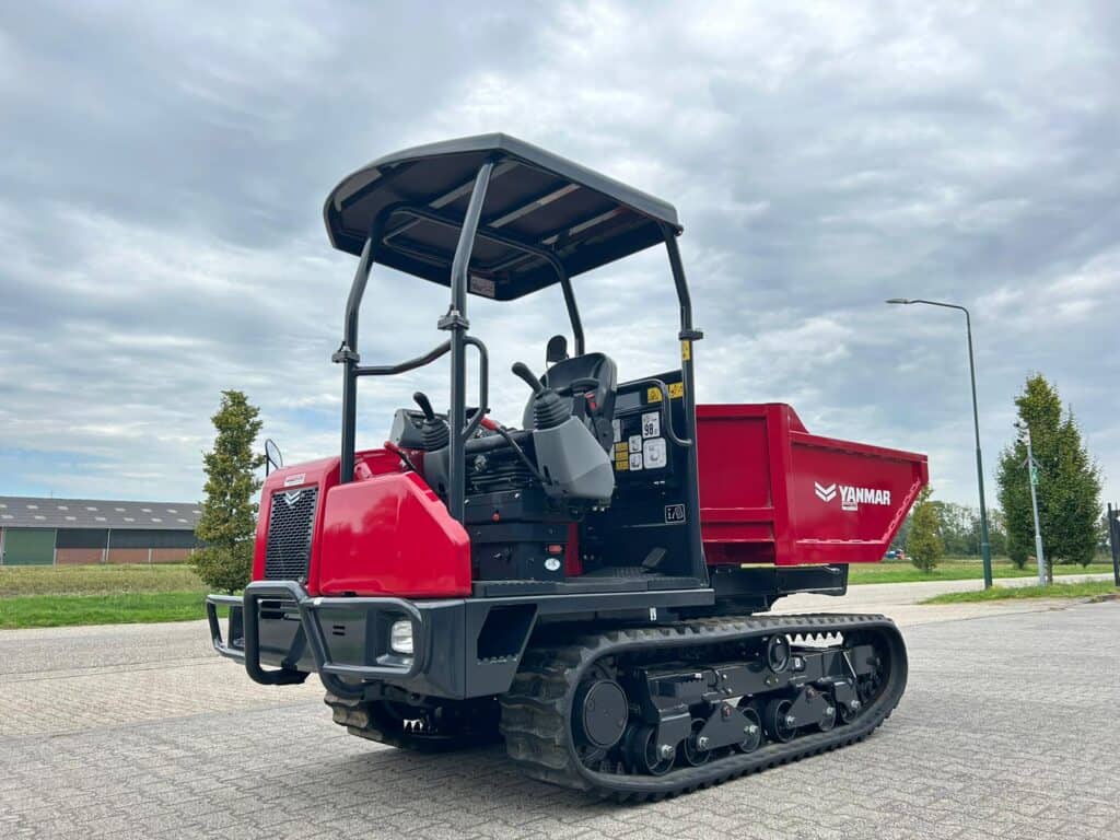 Mini graafmachine met rupsketting, Yanmar merk, geschikt voor civiele techniek en tuinonderhoud.