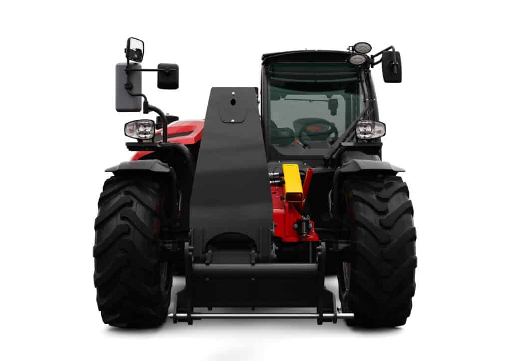 Robuuste landbouwtractor met moderne cabine en precisie-attentie.