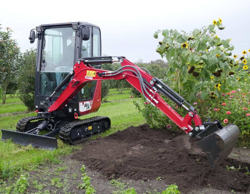 Innovatieve mini shovel voor tuin- en landbouwwerkzaamheden, krachtige en compacte uitvoering.