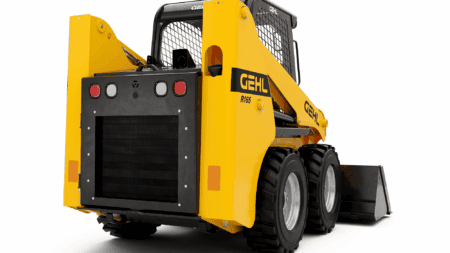 Klein Gabelstapler Gehl R165 voor zware werkzaamheden op bouwplaatsen.