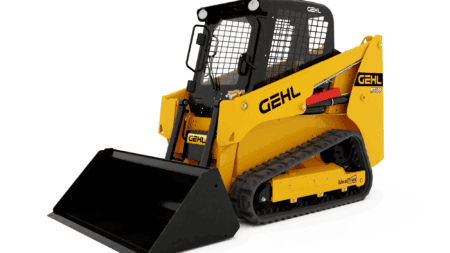 Rupsband Mini Loader met cabine voor bouw en tuinwerken.