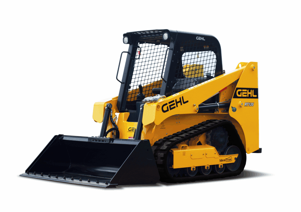 Compacte mini loaderr gereed voor grond- en bouwprojecten | Gehl RT135 machine.