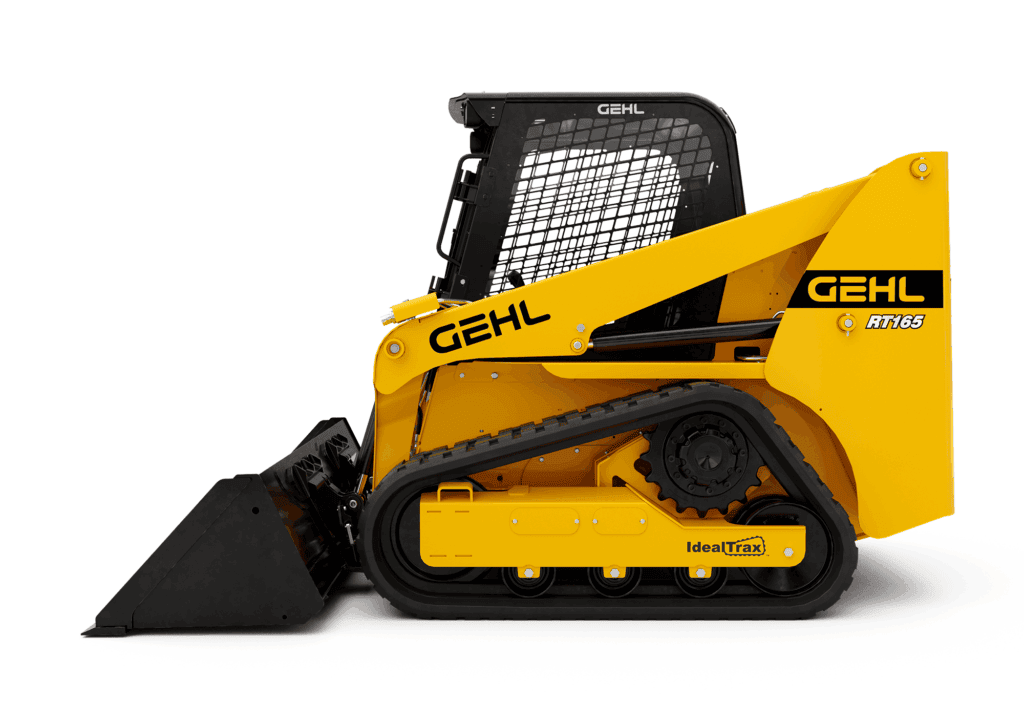 Steigerbouw mini graafmachine Gehl RT165 voor constructie en renovatie werkzaamheden.