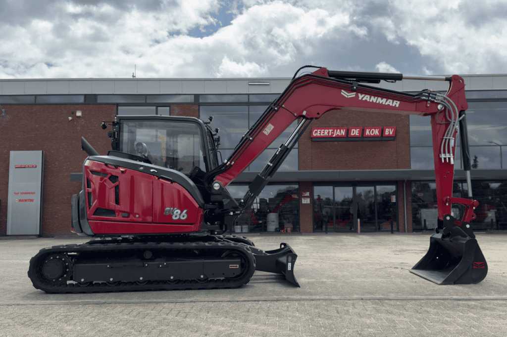 Compacte minikraan Yanmar SV86 voor bouw- en grondverzet werkzaamheden.
