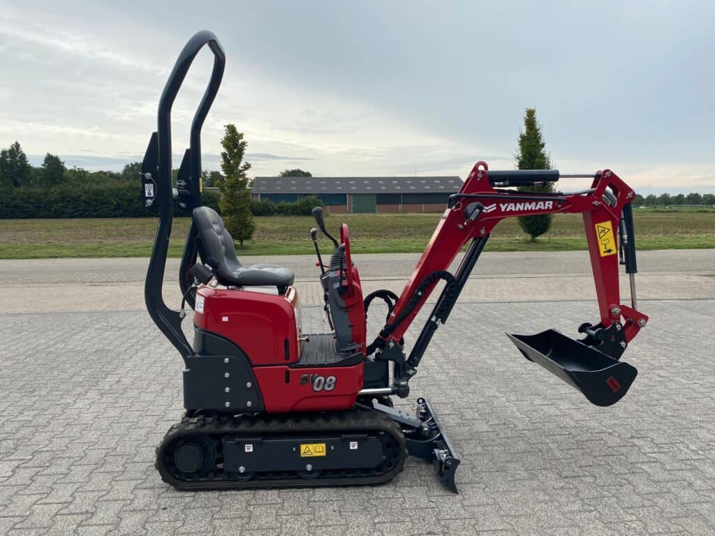 Miniatuurgraafmachine Yanmar compact, ideaal voor tuin- en bouwprojecten.