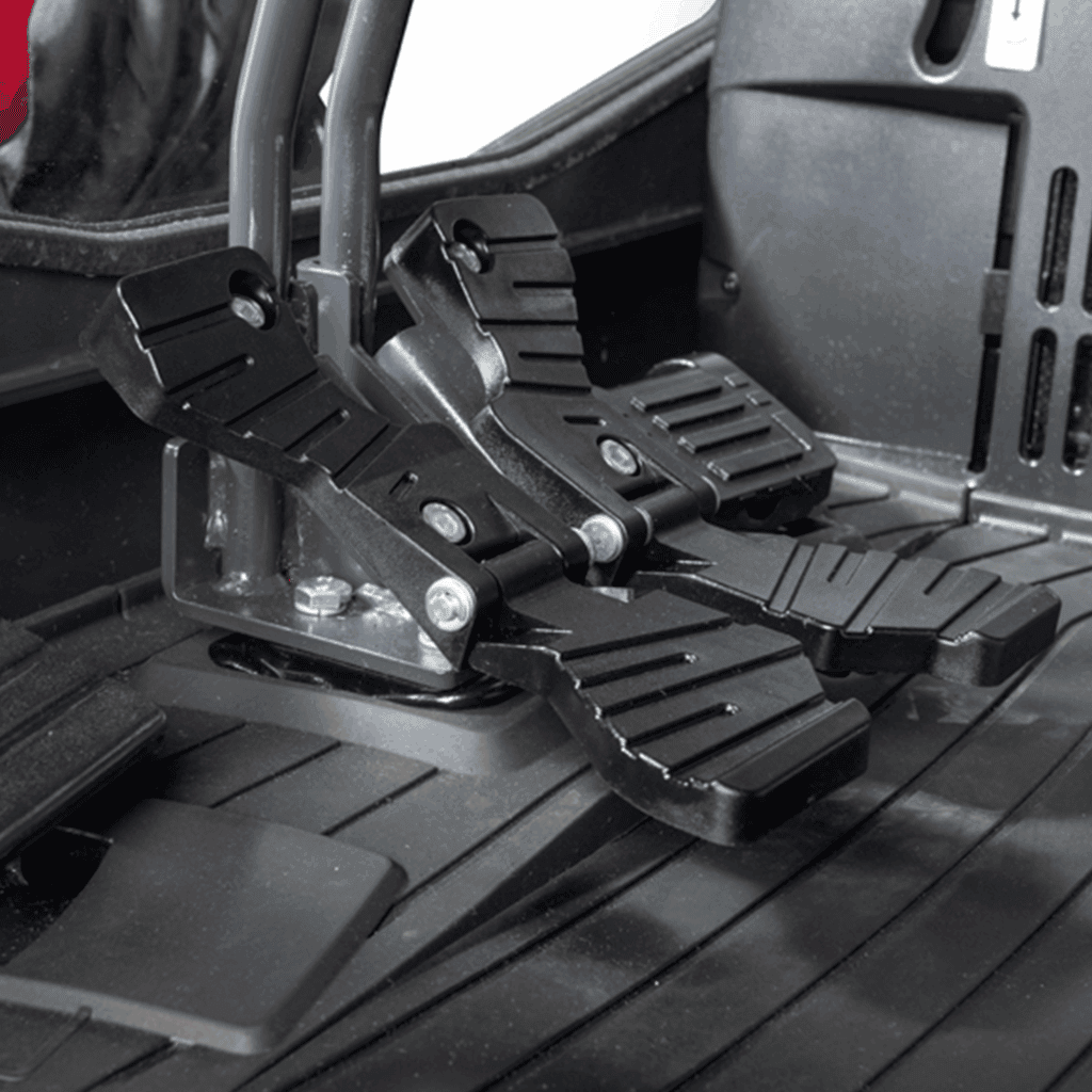 Zithoogte regelbare pedalen voor comfort en precisie in industriële toepassingen.