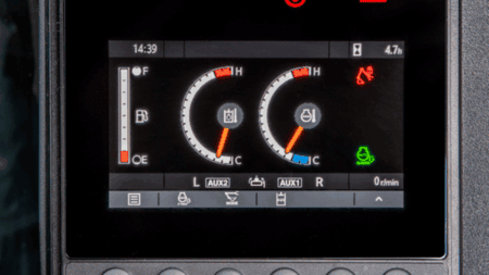 Bedrijfsveiligheid en monitoringsysteem voor landbouwmachines.