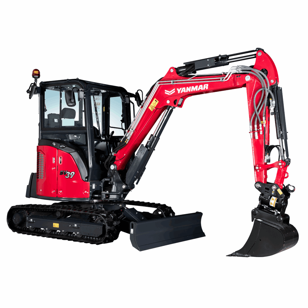 Kleine graafmachine Yanmar SV39, compacte bouw en hoge prestaties voor grondverzet.