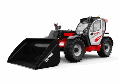 Zeer praktische Manitou telehandler voor diverse landbouw- en bouwtoepassingen.