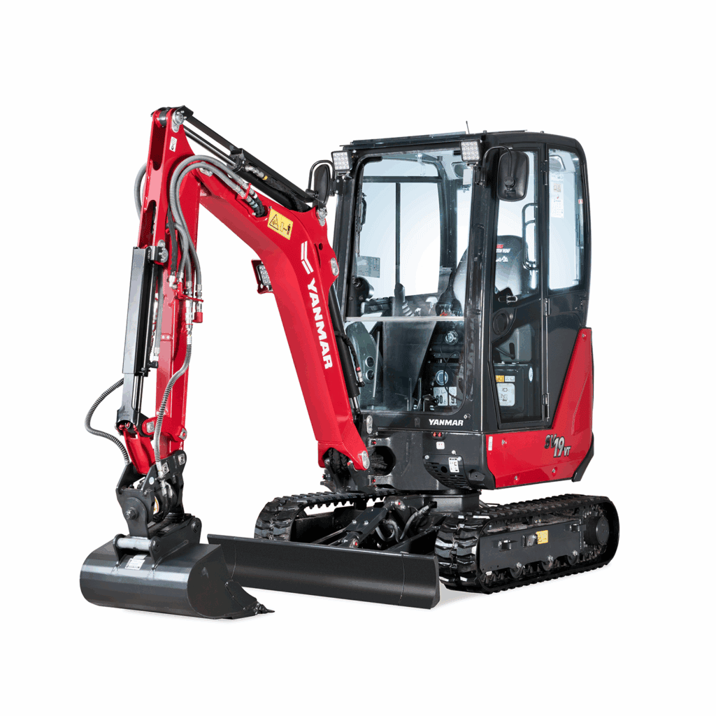 Kleine wielkie krachtpatser Yanmar mini graafmachine voor tuin en bouwprojecten.