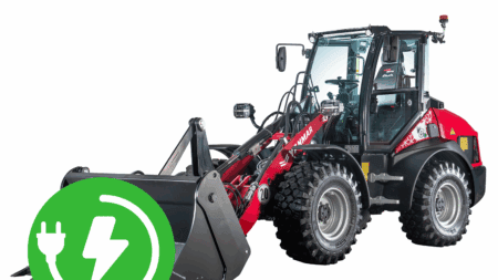 Elektrische landbouwtractor met laadbak, duurzaam en krachtig voor moderne agrarische werkzaamheden.