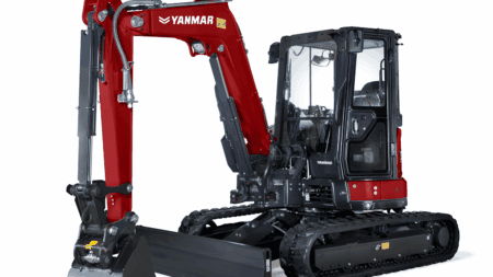 Kleine geavanceerde graafmachine van Yanmar, ideaal voor bouw en tuinwerkzaamheden.