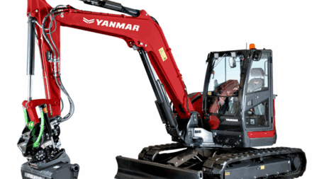 Compacte Yanmar mini graafmachine voor tuin- en bouwprojecten.