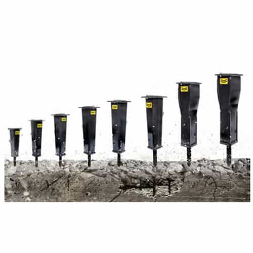 Betonboorhuls in verschillende maten voor grondverankering en funderingen.